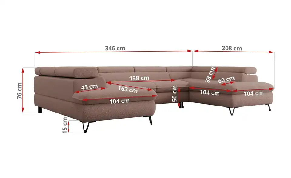 Wohnlandschaft Peter, Bemaßung