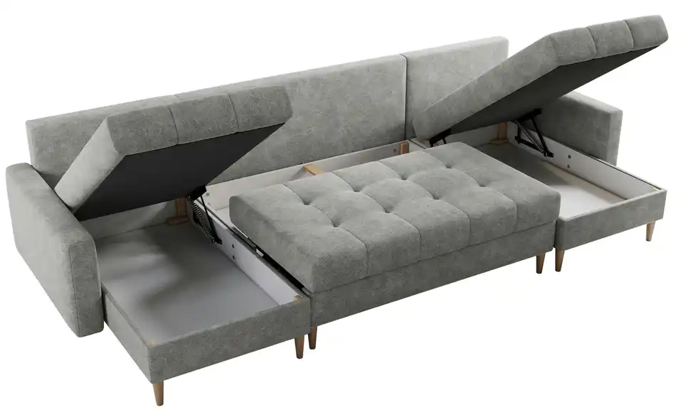 Wohnlandschaft Astra mit Schlaffunktion, geöffnet