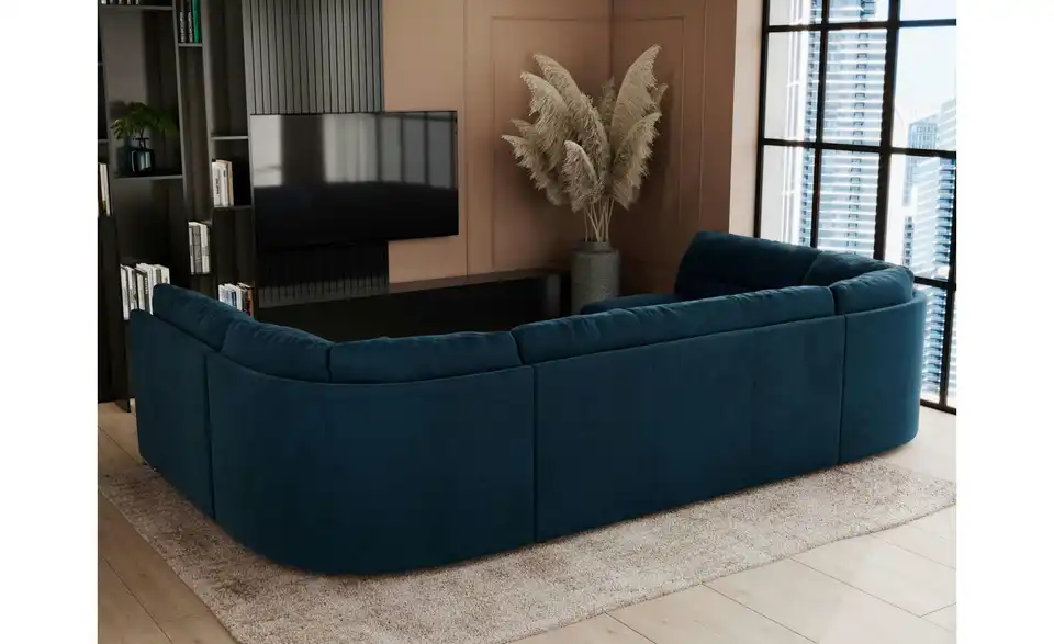 Wohnlandschaft Hellgrau, Rückansicht