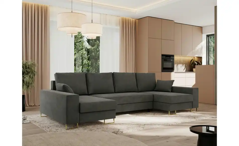 Wohnlandschaft Dorain mit Schlaffunktion, in Wohnsituation