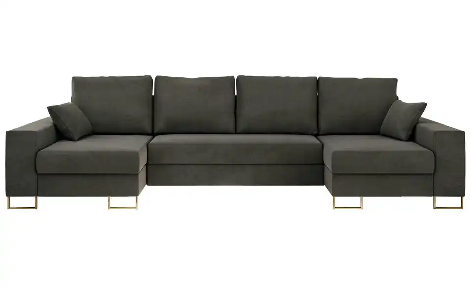 Wohnlandschaft Dorain mit Schlaffunktion, Frontansicht