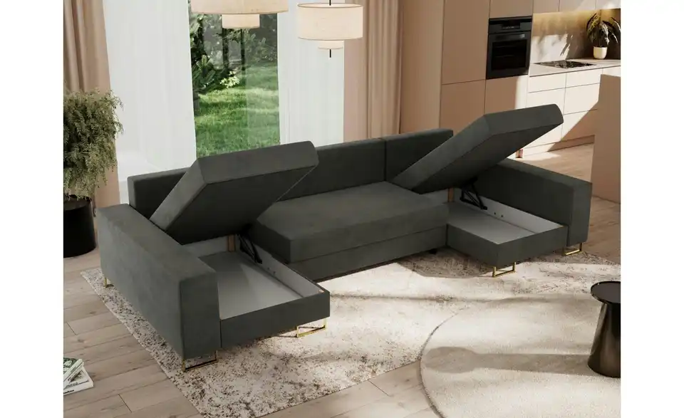 Wohnlandschaft Dorain mit Schlaffunktion, in Wohnsituation