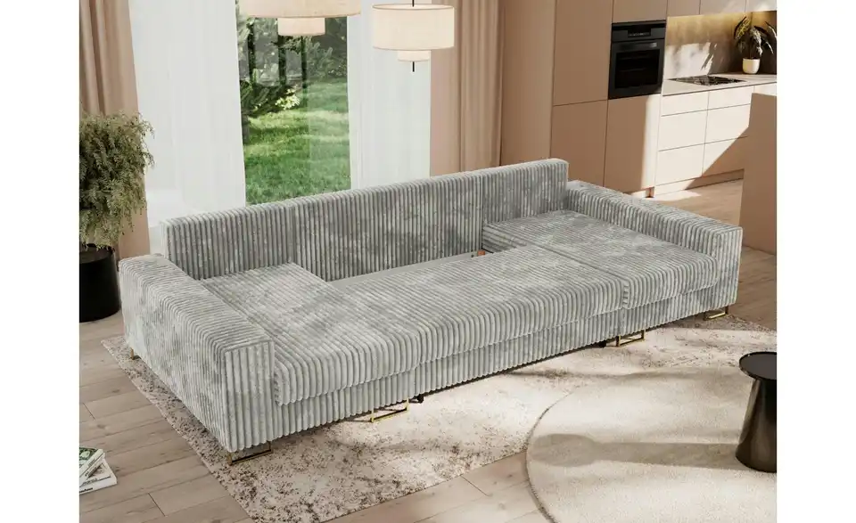 Wohnlandschaft Dorain mit Schlaffunktion, Funktionsansicht