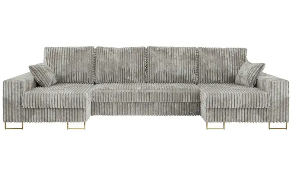 Wohnlandschaft Dorain mit Schlaffunktion, Frontansicht