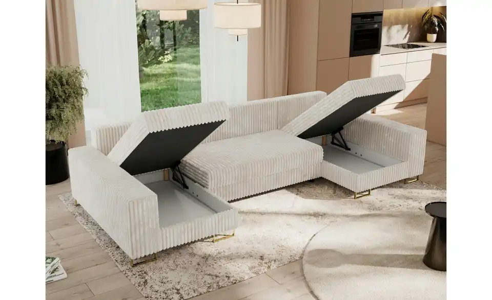 Wohnlandschaft Dorain mit Schlaffunktion, in Wohnsituation