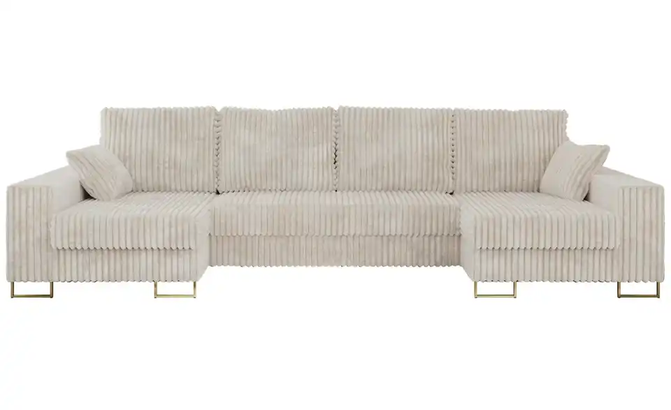 Wohnlandschaft Dorain mit Schlaffunktion, Frontansicht