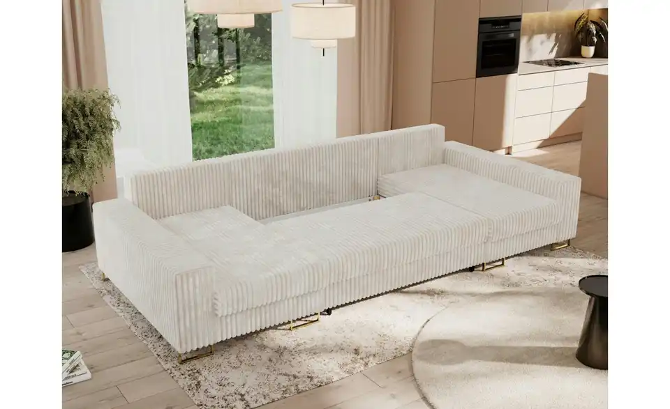 Wohnlandschaft Dorain mit Schlaffunktion, Funktionsansicht