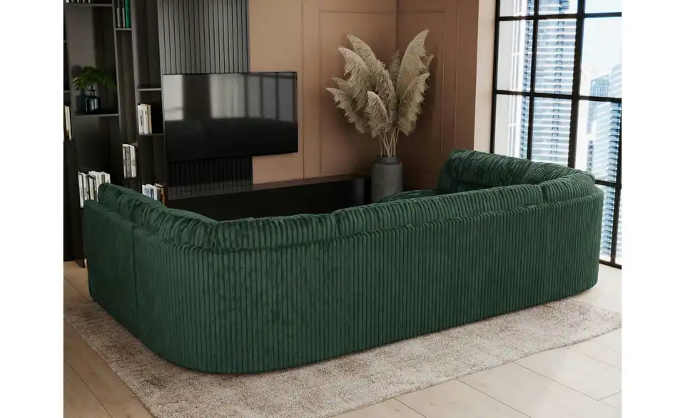 Wohnlandschaft Hellgrau, Rückansicht