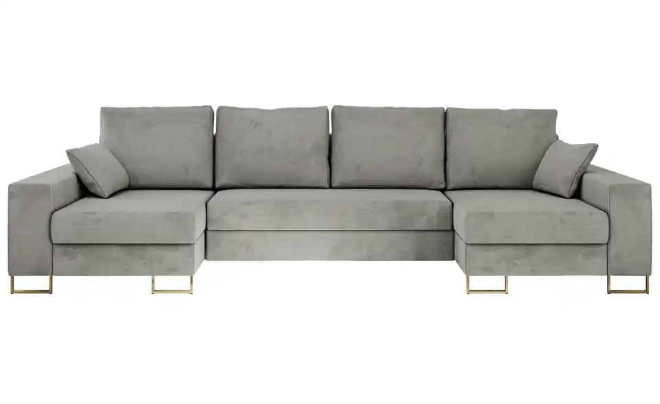 Wohnlandschaft Dorain mit Schlaffunktion, Frontansicht