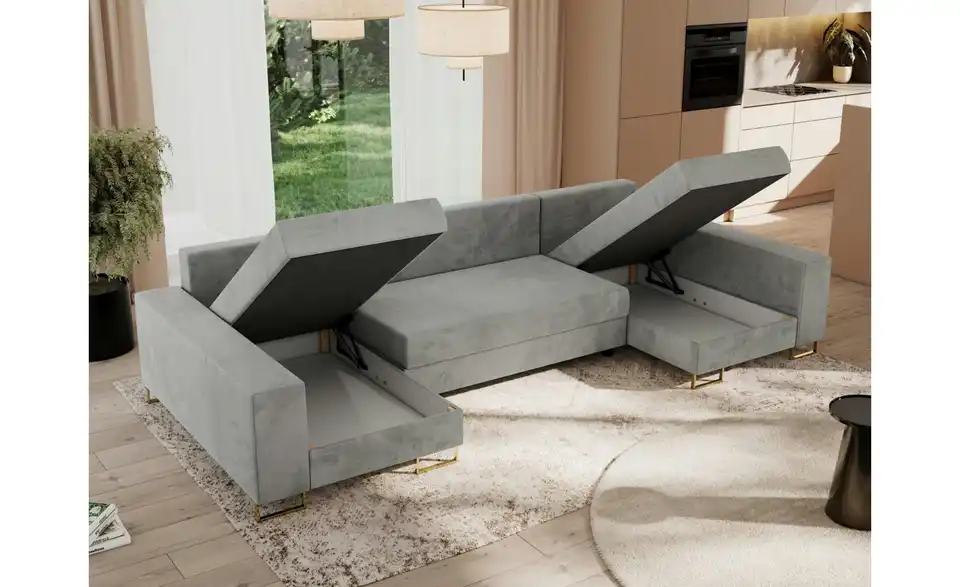 Wohnlandschaft Dorain mit Schlaffunktion, in Wohnsituation