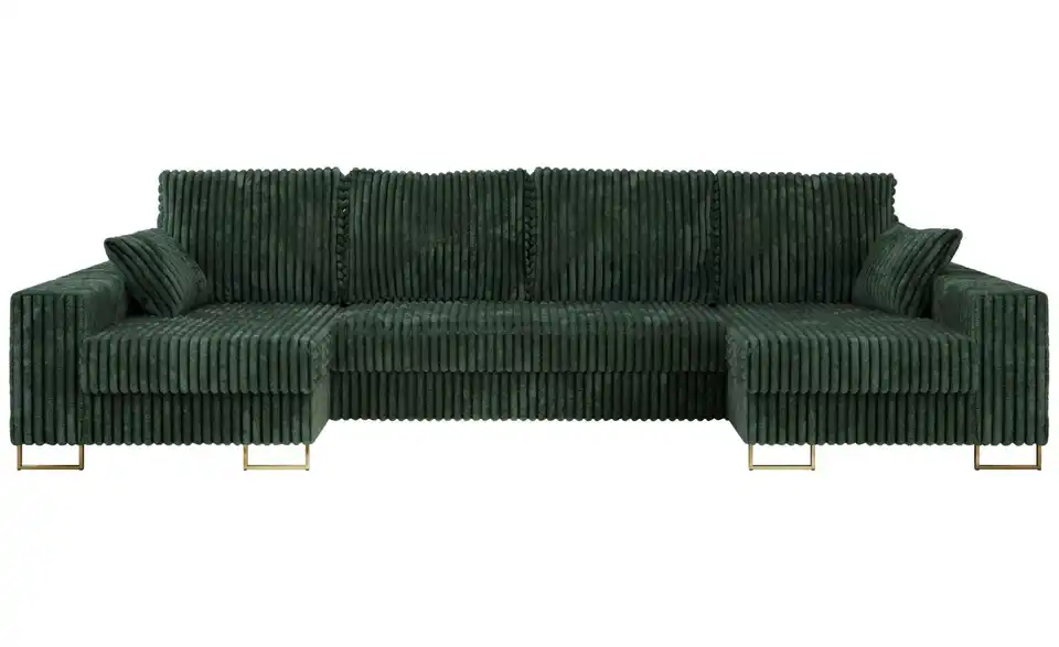 Wohnlandschaft Dorain mit Schlaffunktion, Frontansicht