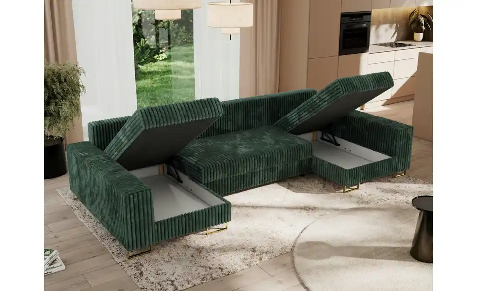 Wohnlandschaft Dorain mit Schlaffunktion, in Wohnsituation