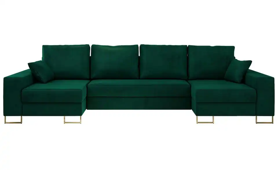 Wohnlandschaft Dunkelgrün, Frontansicht