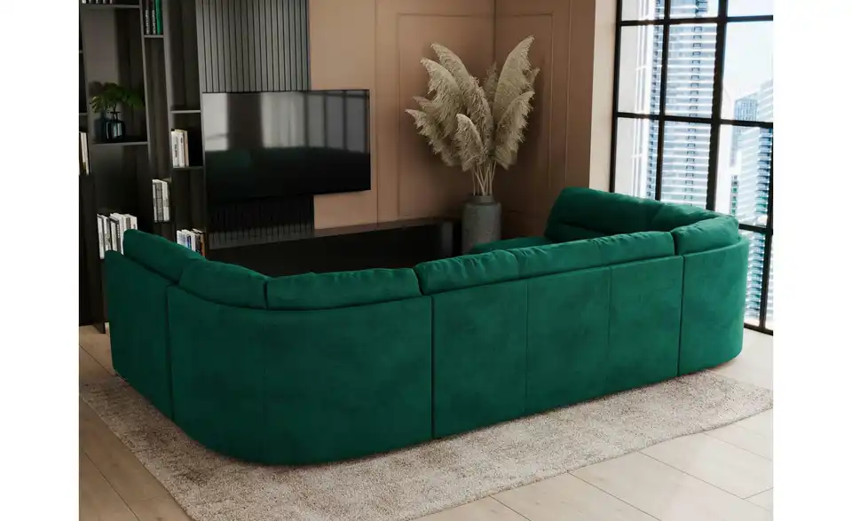 Wohnlandschaft Hellgrau, Rückansicht