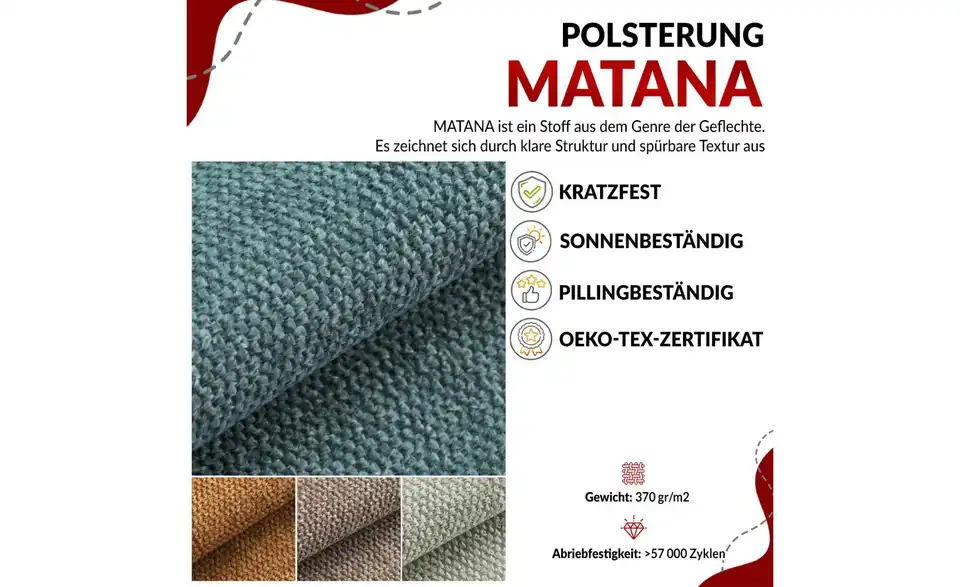 Wohnlandschaft Veroso, Bild mit Text