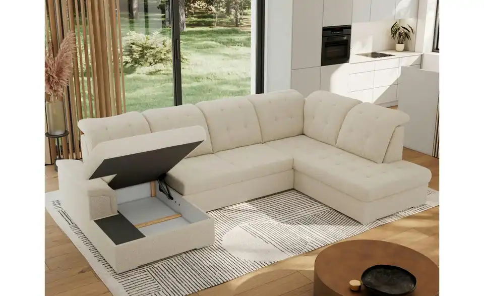 Wohnlandschaft Madrito mit Schlaffunktion, Funktionsansicht