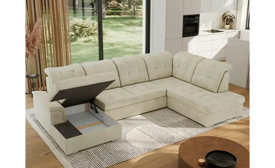 Wohnlandschaft Madrito mit Schlaffunktion, Funktionsansicht