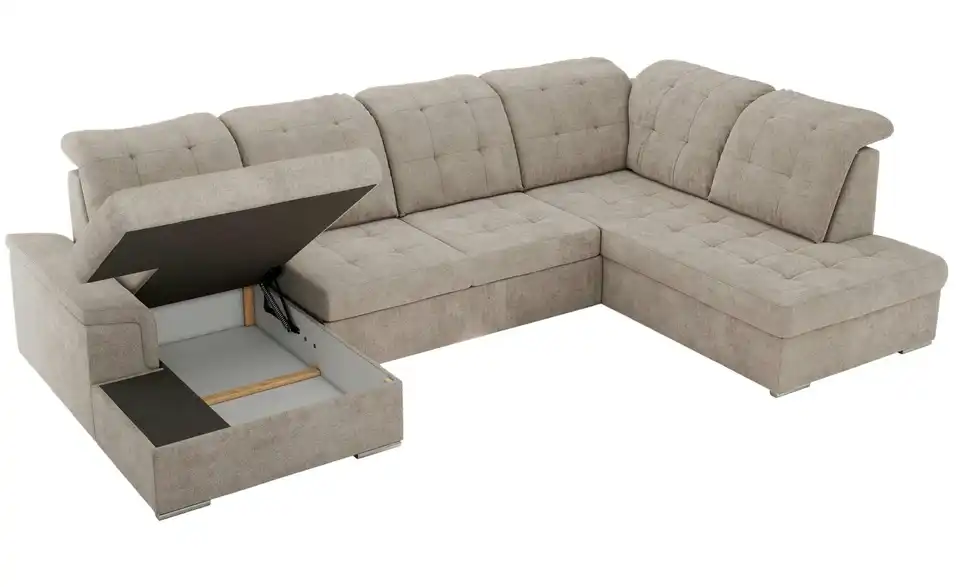 Wohnlandschaft Madrito mit Schlaffunktion, geöffnet