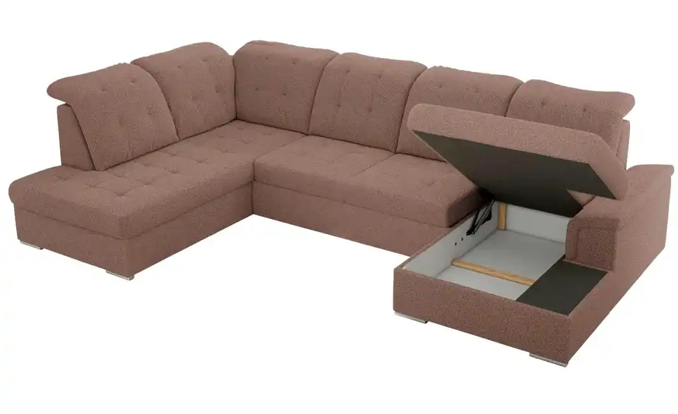 Wohnlandschaft Madrito mit Schlaffunktion, geöffnet