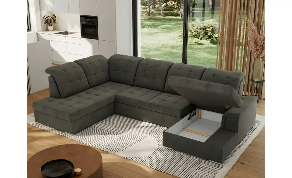 Wohnlandschaft Madrito mit Schlaffunktion, Funktionsansicht