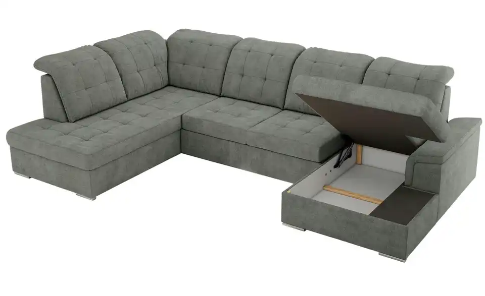 Wohnlandschaft Madrito mit Schlaffunktion, geöffnet