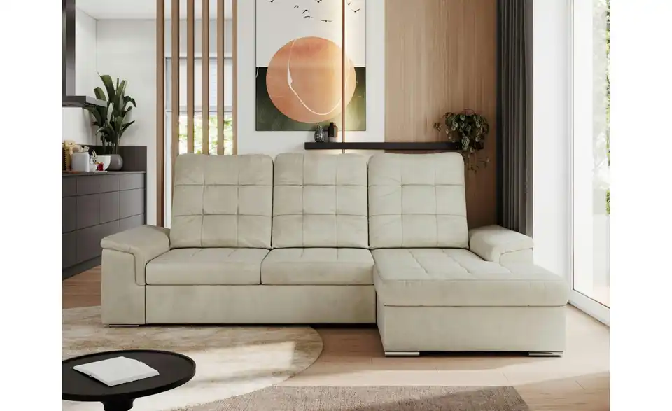 Ecksofa Madrito mit Schlaffunktion, in Wohnsituation