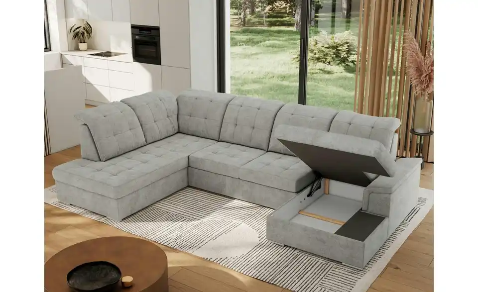 Wohnlandschaft Madrito mit Schlaffunktion, Funktionsansicht