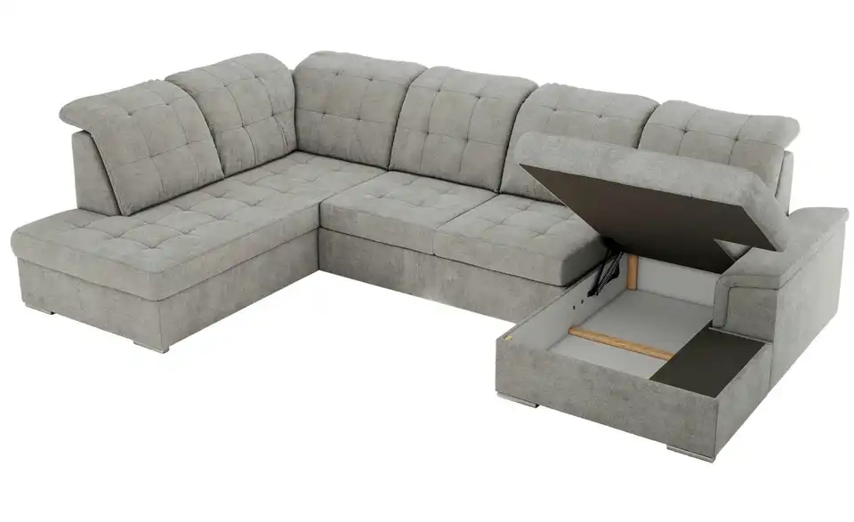 Wohnlandschaft Madrito mit Schlaffunktion, geöffnet