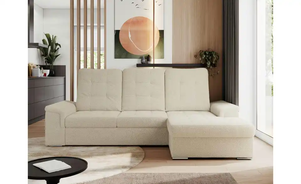 Ecksofa Madrito mit Schlaffunktion, in Wohnsituation