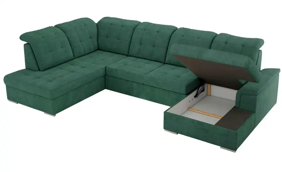 Wohnlandschaft Madrito mit Schlaffunktion, geöffnet