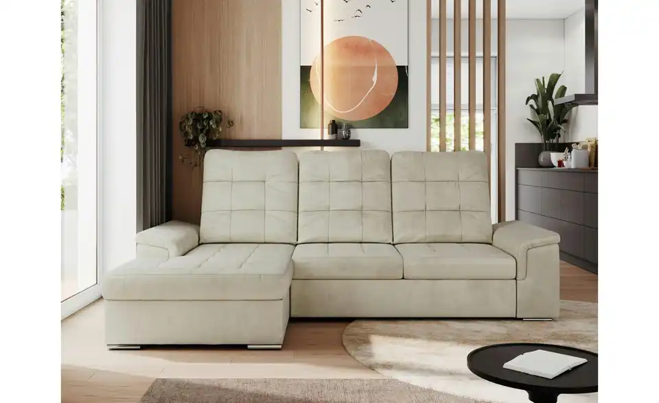 Ecksofa Madrito mit Schlaffunktion, in Wohnsituation