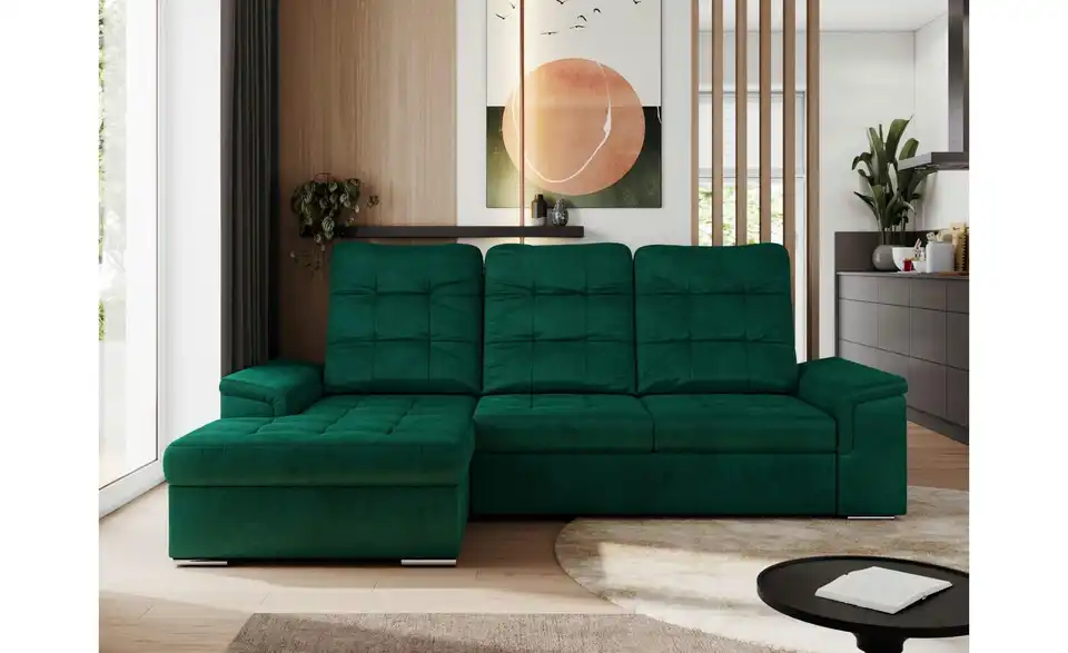 Ecksofa Madrito mit Schlaffunktion, in Wohnsituation