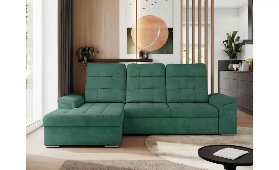 Ecksofa Madrito mit Schlaffunktion, in Wohnsituation