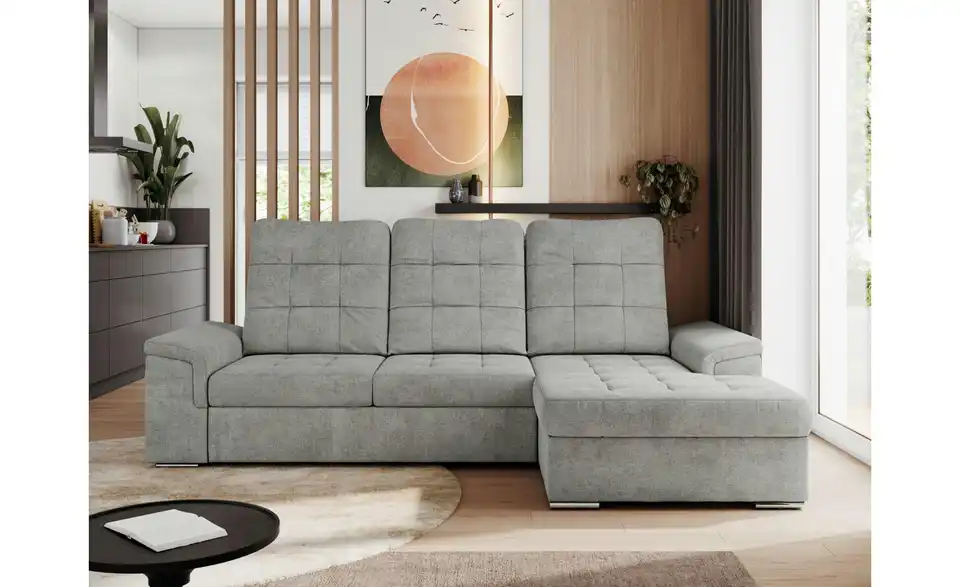 Ecksofa Madrito mit Schlaffunktion, in Wohnsituation