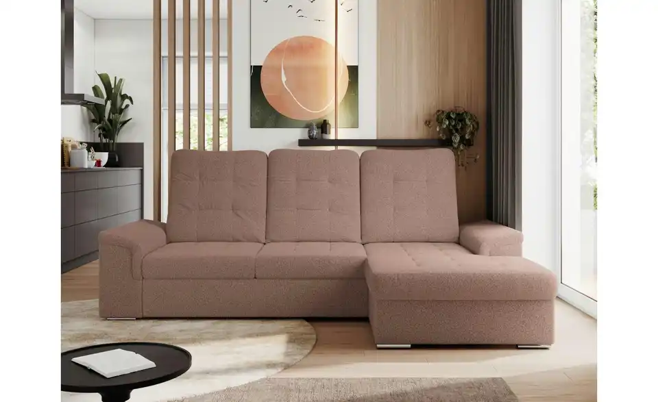 Ecksofa Madrito mit Schlaffunktion, in Wohnsituation