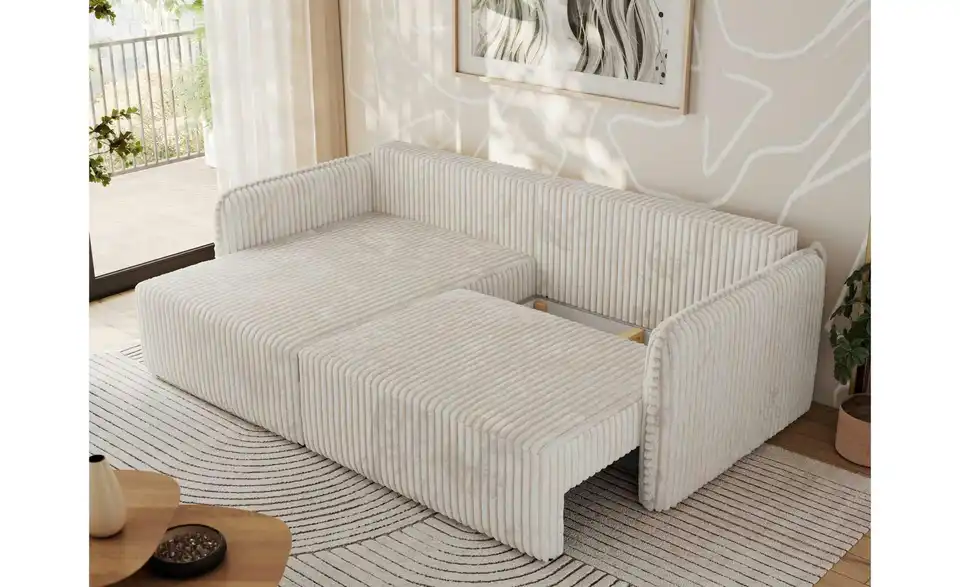 Ecksofa Beige, Funktionsansicht