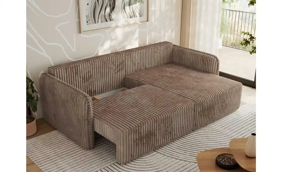 Ecksofa Braun, Funktionsansicht