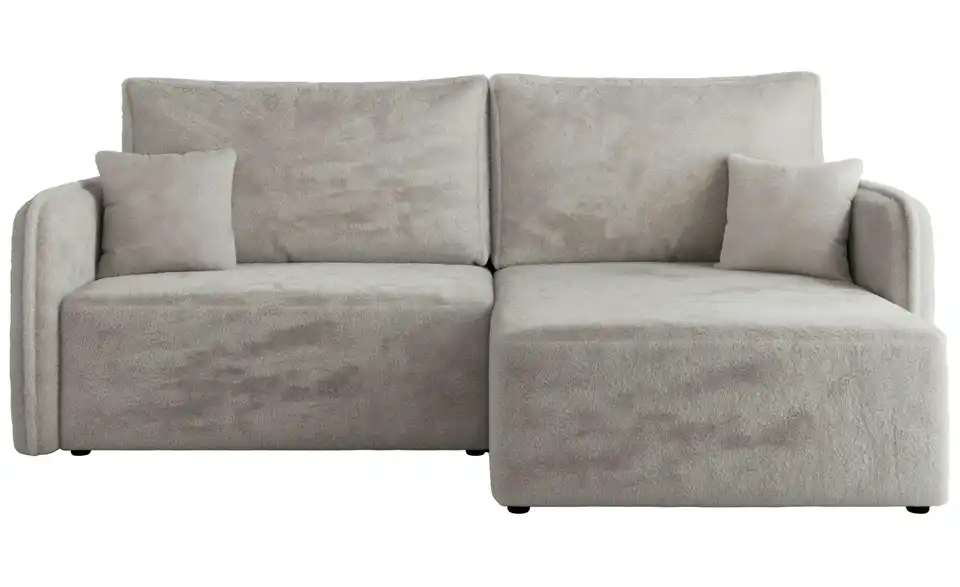 Ecksofa Hellgrau, Frontansicht