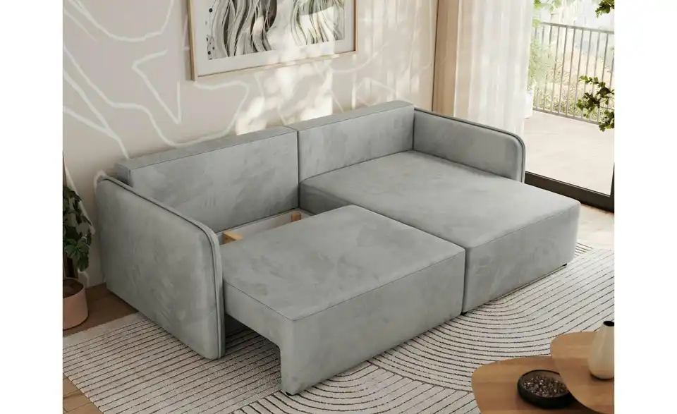 Ecksofa Hellgrau, Funktionsansicht