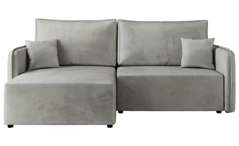 Ecksofa Hellgrau, Frontansicht