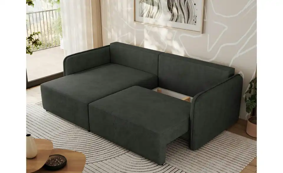 Ecksofa Dunkelgrau, Funktionsansicht