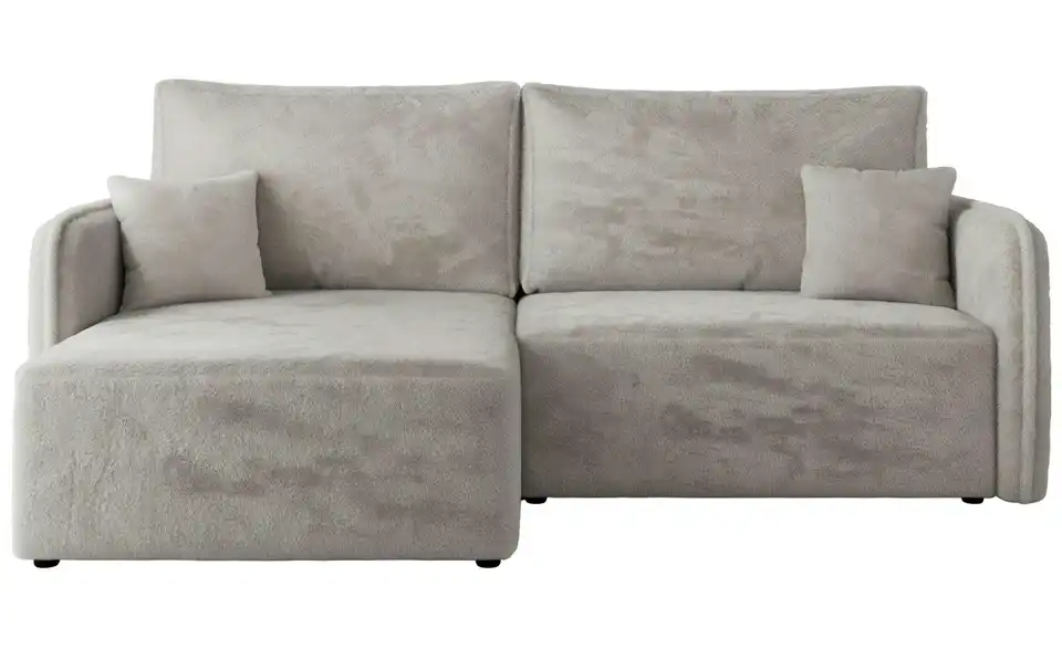 Ecksofa Hellgrau, Frontansicht