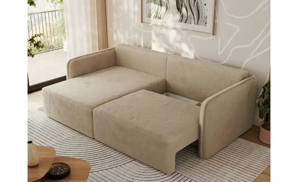 Ecksofa Beige, Funktionsansicht