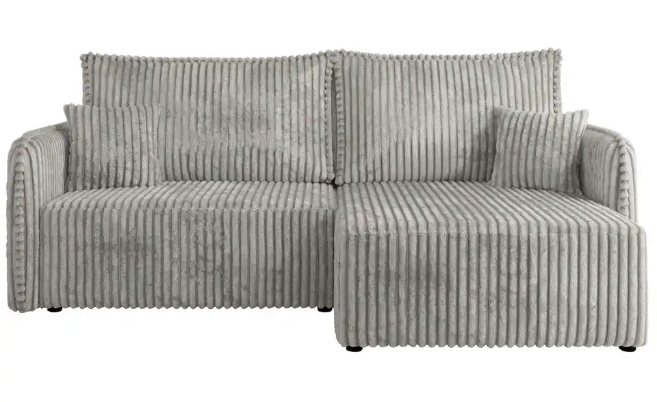 Ecksofa Hellgrau, Frontansicht