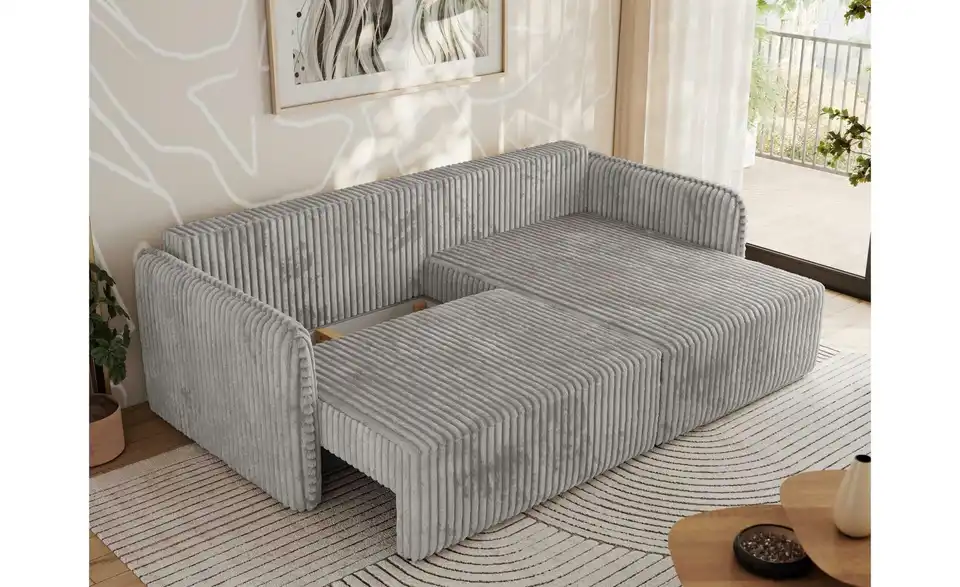 Ecksofa Hellgrau, Funktionsansicht