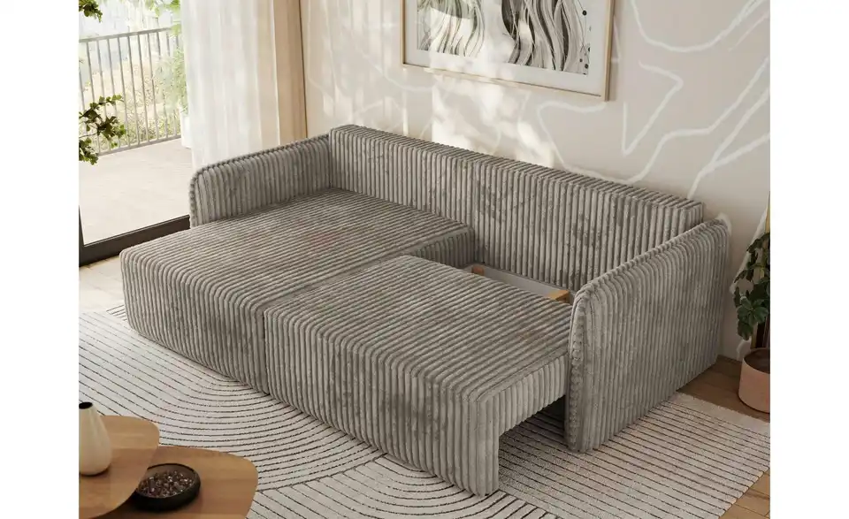 Ecksofa Hellbraun, Funktionsansicht