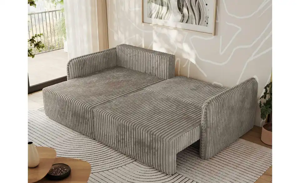 Ecksofa Hellbraun, in Wohnsituation