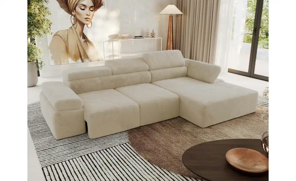 Ecksofa, in Wohnsituation