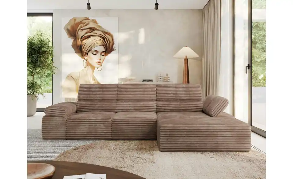 Ecksofa, in Wohnsituation