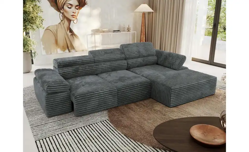 Ecksofa, in Wohnsituation